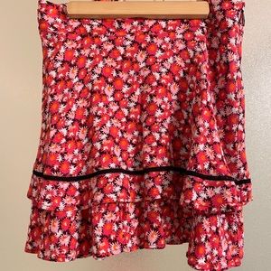 Juicy Couture Black Label floral tiered skirt